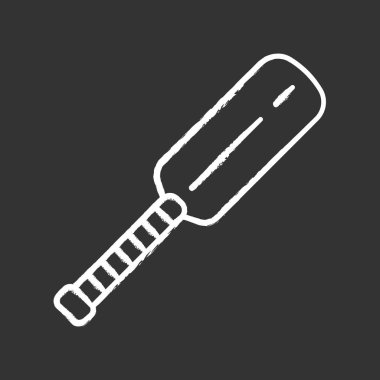 Kriket sopası tebeşir simgesi. Vurucular için ekipman. Ahşap düz blok