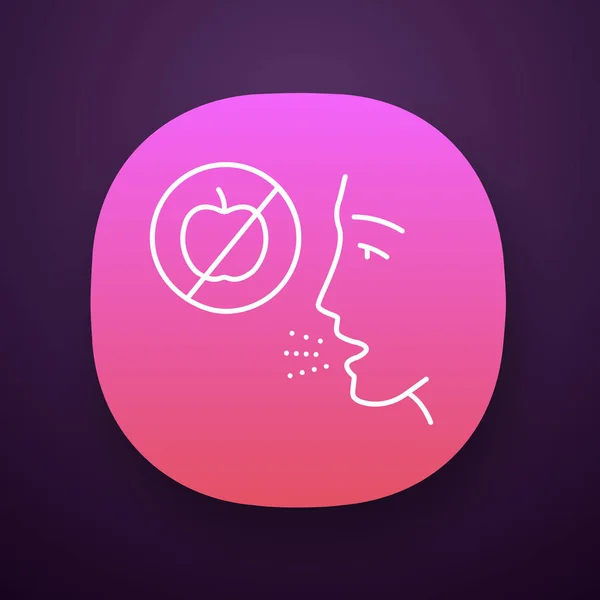 Fruits icône de l'application allergie — Image vectorielle