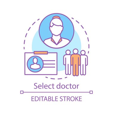 Seçin Doktor kavramı simgesi