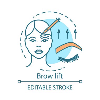 Brow kaldırma kavramı simgesi