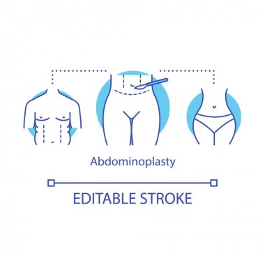 Abdominoplasti kavramı simgesi