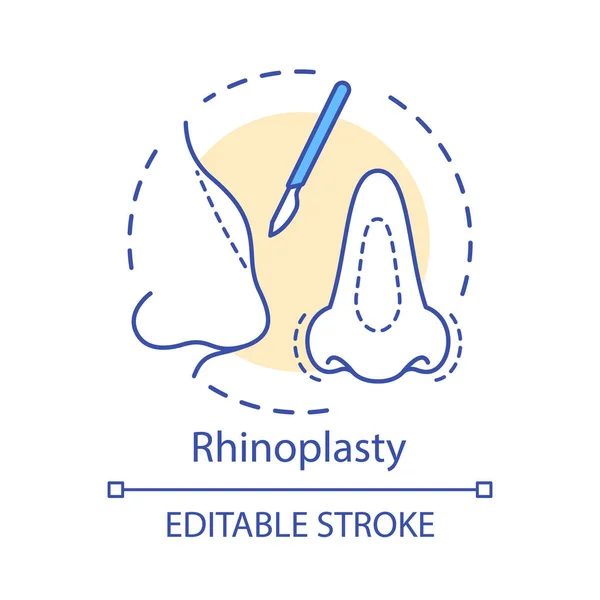 Ícone conceitual da rinoplastia —  Vetores de Stock