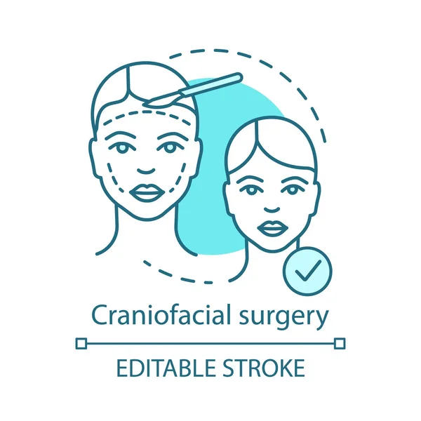 Icono del concepto de cirugía craneofacial — Archivo Imágenes Vectoriales