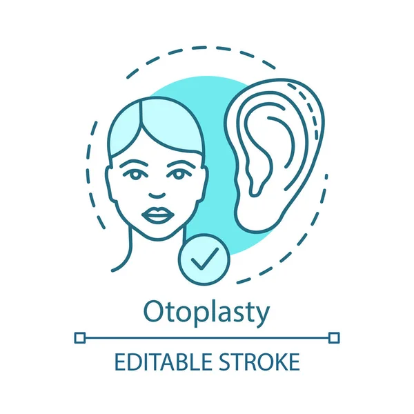 Otoplasty koncepció ikon — Stock Vector