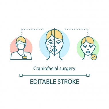 Kraniyofasiyal cerrahi kavramı simgesi