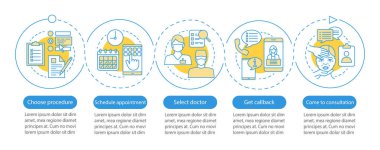 Klinik merkezi randevu infografik şablonu