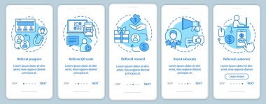 Mobil uygulama sayfası ekranında pazarlama araçları 