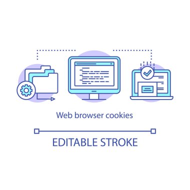 Web tarayıcısı çerezleri kavram simgesi