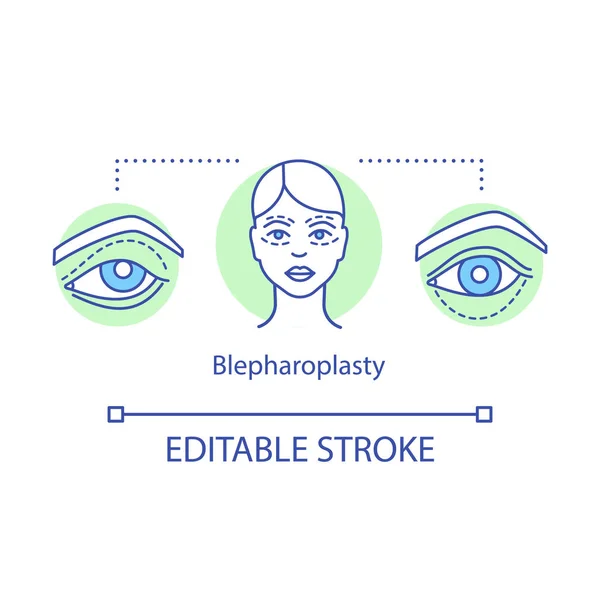 Blepharoplasty koncepció ikon — Stock Vector