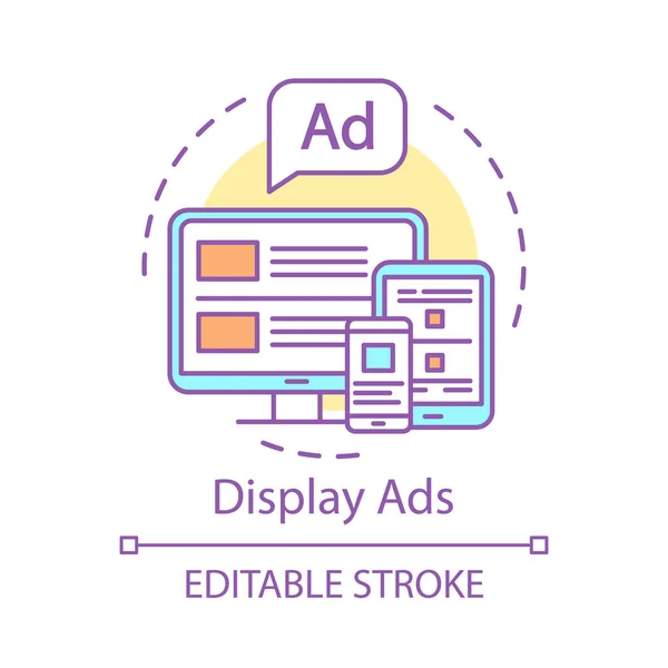 Display ads concept icon. Digital ads, online advertising, displ