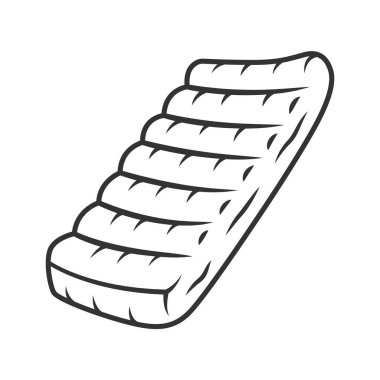 Kaburga lineer simgesi. Kasaplar et. Et üretimi ve satışı. Ingre