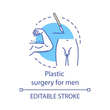 Erkekler için plastik cerrahi kavramı simgesi
