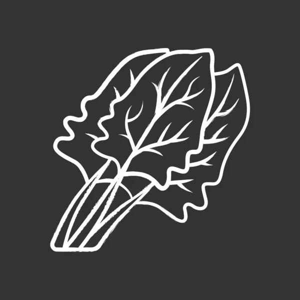 Icône craie épinards — Image vectorielle