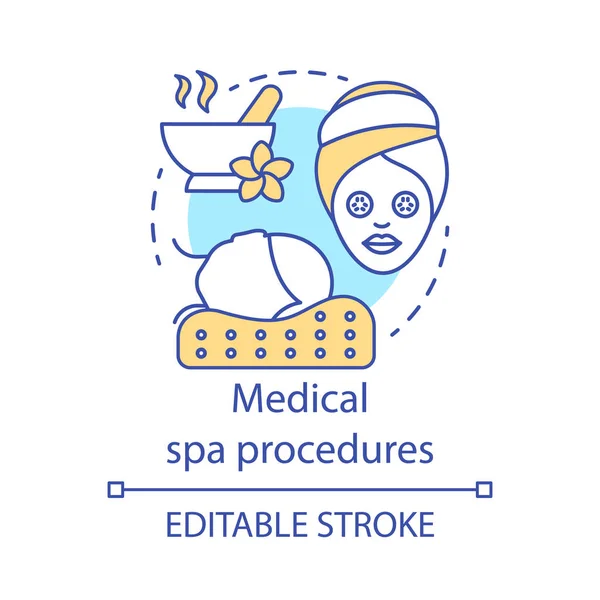Concepto de procedimientos de spa médico icono — Archivo Imágenes Vectoriales