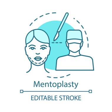 Mentoplasty concept icon clipart