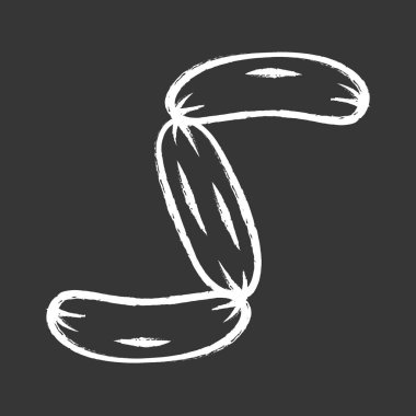 Sosistete, tebeşir simgesi. Kasaplar et. Yarı bitmiş. Et productio