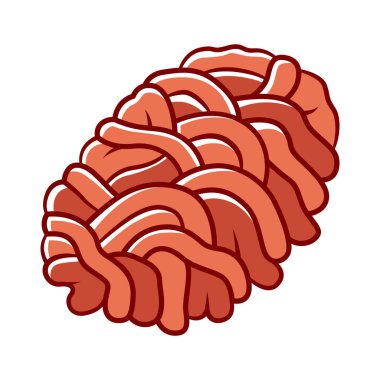 Izgara kıyma renk simgesi. Kasaplar ürün. Madde için