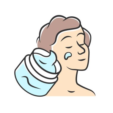 Nemlendirici yüz kremi kavanoz renk simgesi. Kozmetik ürün isola