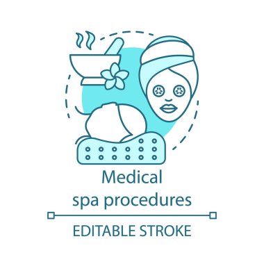 Tıbbi spa prosedürleri kavram simgesi