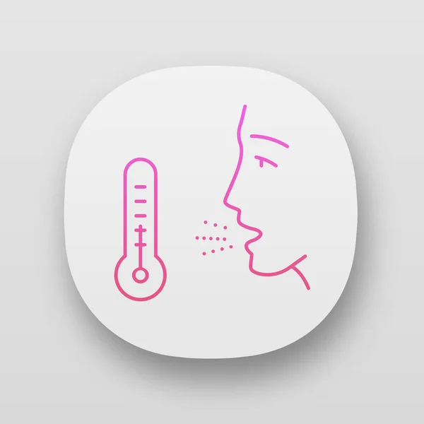 Winterallergie-App-Symbol — Stockvektor