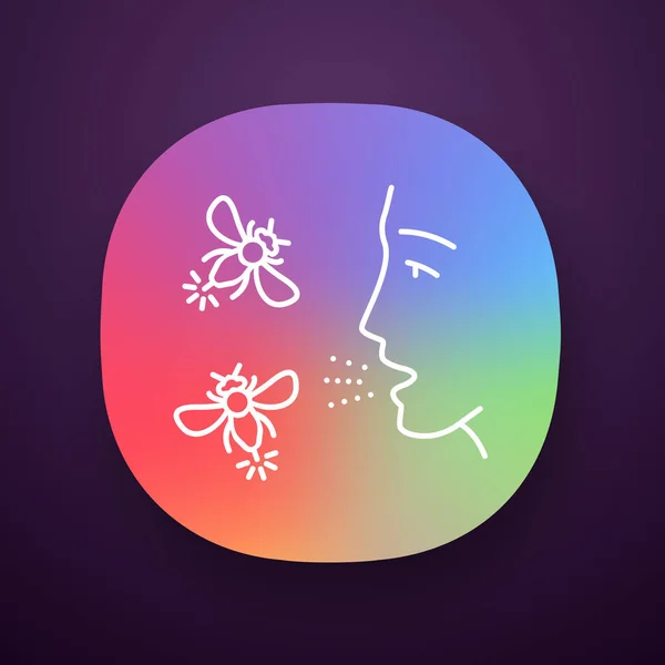 Allergie voor insect app icoon — Stockvector