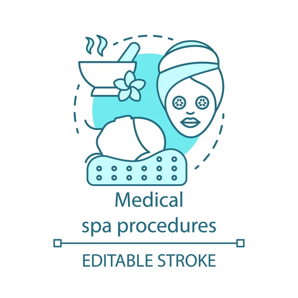 Medical spa procedures concept icon — Stock Vector