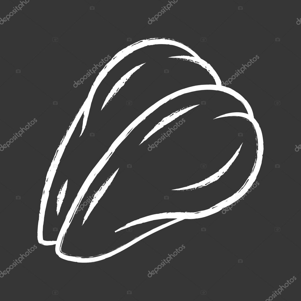 Pechuga de pollo icono de tiza. Carniceros de carne. Fuente de