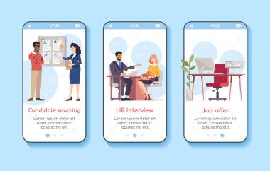 Mobil uygulama ekranı vektör şablonuna binme hizmeti.