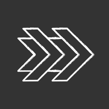 Çift oklar tebeşir simgesi. Sağ ok başlarını ileri doğru ileri doğru ileri. Geri sarma düğmesi. Navigasyon işaretçisi, gösterge sembolü. İşaret. Sembolü gösteriyor. Yalıtılmış vektör tebeşir tahtası çizimi