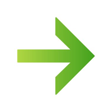 İleri yeşil ok düz tasarım uzun gölge renk simgesi. Sonraki. Sağ ok. Navigasyon işaretçisi işareti. Yön hareketi. Bilgisayar klavye düğmesi. Hareket dizini, gösterge. Vektör siluet illüstrasyon