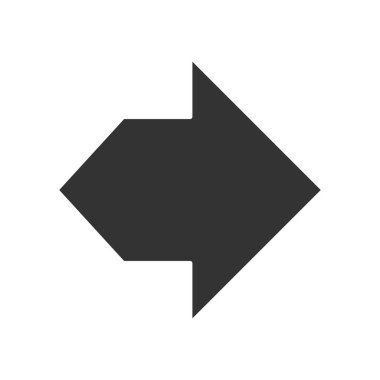 Çift ok glyph simgesi. İki yönlü navigasyon oku. İmleç işaret ediyor. Yol göstergesi. Sol ve sağ ok ucu yönü. Hareket, sırada. Siluet sembolü. Negatif boşluk. Vektör izole illüstrasyon