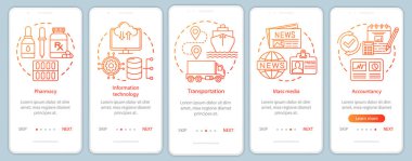 Konfor, hizmet endüstrileri mobil uygulama sayfası ekran vektör şablonu. Bilgilendirme hizmetleri. Doğrusal çizimler ile Walkthrough web sitesi adımları. Ux, Ui, Gui akıllı telefon arayüz konsepti