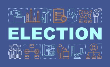 Seçim kelime kavramları afiş. Holding cumhurbaşkanlığı veya parliamen