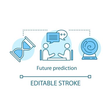 Gelecek tahmini kavram simgesi. Falcılık servisi. Divinat