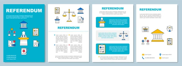 Diseño de la plantilla del folleto del referéndum. Voto popular. Folleto, libreta — Vector de stock