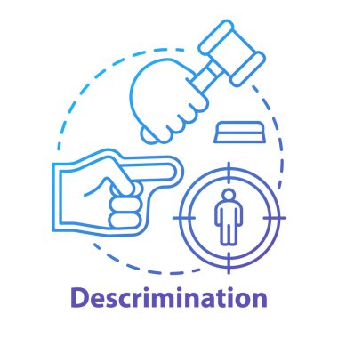 Önyargı ve ayrımcılık kavramı simgesi. Sıfır tolerans ilkesi i