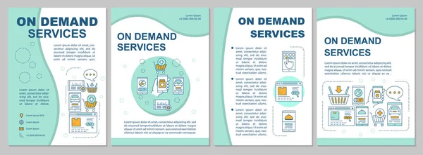 På begäran ekonomi broschyr mall layout. Kundservice fl — Stock vektor