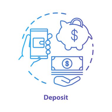 Mevduat kavramı simgesi. Tasarruf ve yatırımlar. Casino mevduat bonu