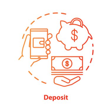 Mevduat kavramı simgesi. Tasarruf ve yatırımlar. Casino mevduat bonu