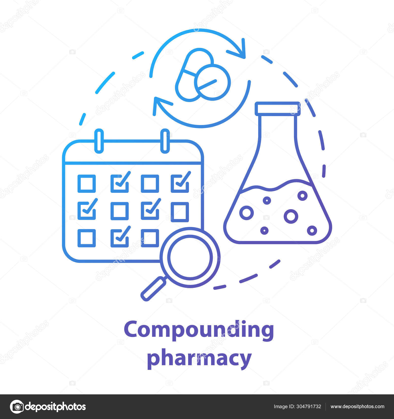 conjunto de ícones lineares de vacinação. fabricação farmacêutica