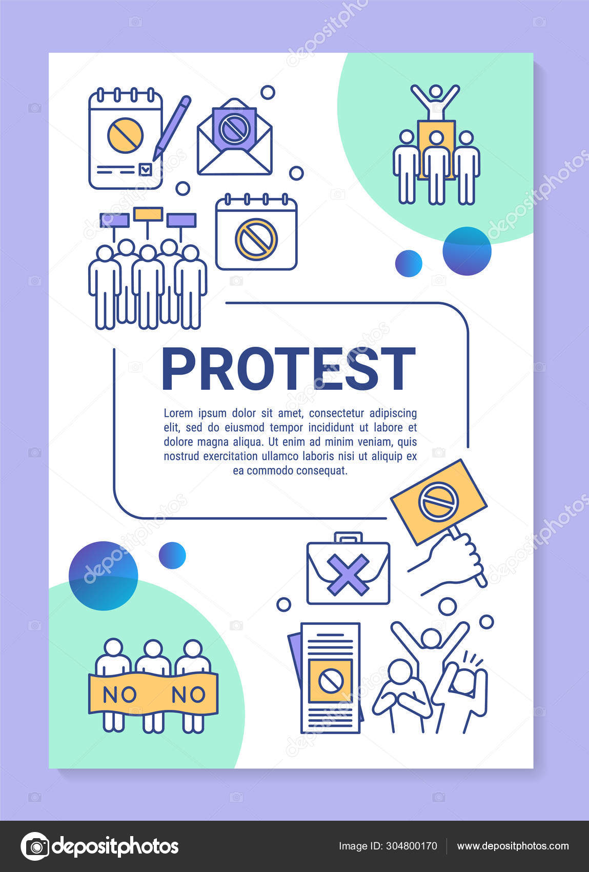 Government protest poster template layout. Public resistance ban  图库矢量图©bsd_studio 304800170, image size:1149x1700