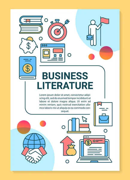 Business Literature Poster Template Layout Banner Booklet Leaflet Print Design — Stock Vector