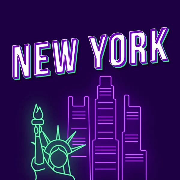 New York vintage 3d vector lettering. Retro bold font, typeface. — Stock Vector