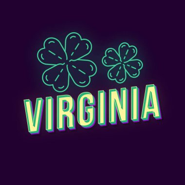 Virginia vintage 3d vektör harfleri. Kalın yazı tipi, yazı tipi.
