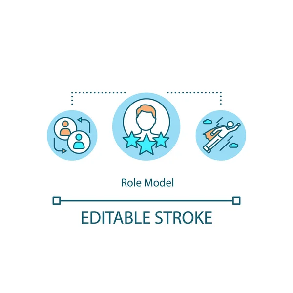 Szerepmodell Koncepció Ikon Álláshirdetés Személyes Növekedés Motiváció Mentorálás Inspiráló Példa — Stock Fotó