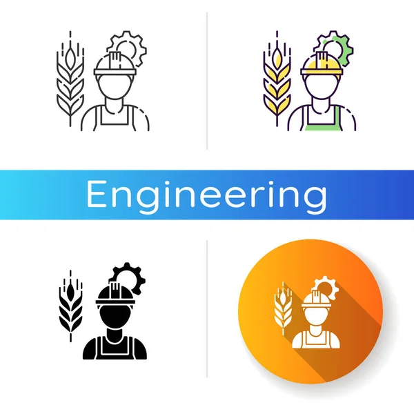 엔지니어 아이콘 제조업 노동자들 농업에 종사하도록 만들었습니다 전문적 Rgb — 스톡 사진
