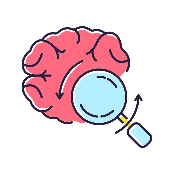 Informera Rgb Färgikon Analytisk Hjärna Undersök För Smart Lösning Kunskap — Stock vektor