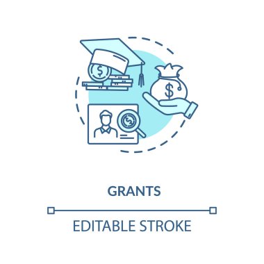 Konsept ikonu verir. Yüksek öğrenim programları. Yıllık ve aylık harç ücreti. Akademik diploma ince çizgiler çiziyor. Vektör izole edilmiş RGB renk çizimi. Düzenlenebilir vuruş