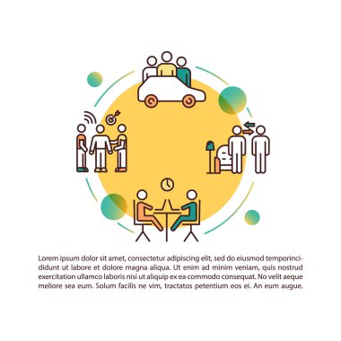 Yazılı gig ekonomi konsepti simgesi. Araba paylaşımı, emlak değişimi, iş birliği ve yetenek paylaşımı. PPT sayfa vektör şablonu. Broşür, dergi, kitapçık tasarım ögesi doğrusal çizimler