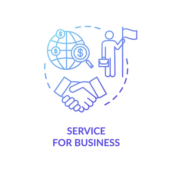 Service Business Concept Icon International Partnership Idea Thin Line Illustration — Stock Vector